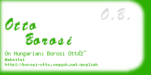 otto borosi business card